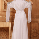 Back of Shifa Pink Moroccan Caftan With Hand Embroidery