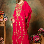 Warda Red Stylish Abaya Dress With Hand Embroidery