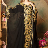 Yasmeen Black Stylish Abaya Dress With Hand Embroidery